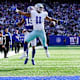 New York Giants wide receiver Kenny Golladay (19) cannot come up with the touchdown pass with defense by Dallas Cowboys linebacker Micah Parsons (11) in the first half at MetLife Stadium on Sunday, Dec. 19, 2021, in East Rutherford.